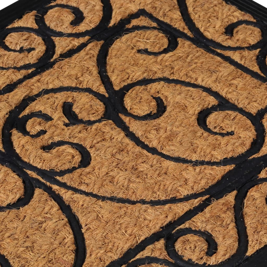 vidaXL Door Mat Rectangular 45x75 cm Rubber and Coir