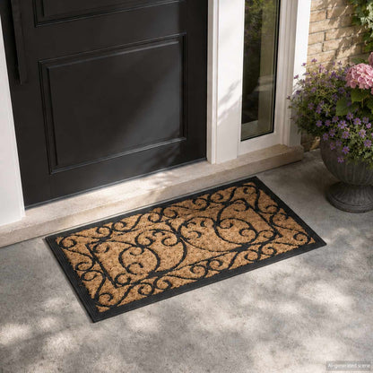 vidaXL Door Mat Rectangular 45x75 cm Rubber and Coir