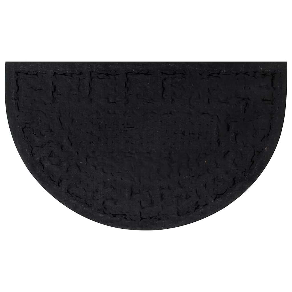 vidaXL Door Mat Half Round 45x75 cm Rubber and Coir