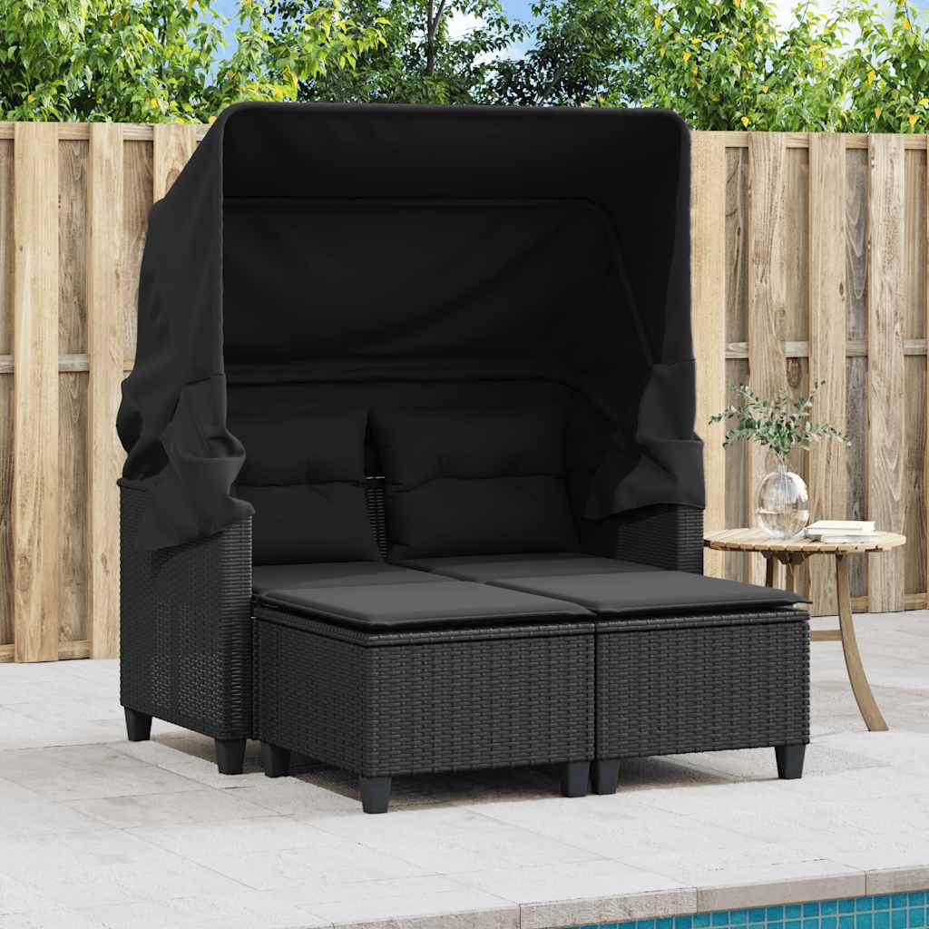 vidaXL Garden Sofa | Black