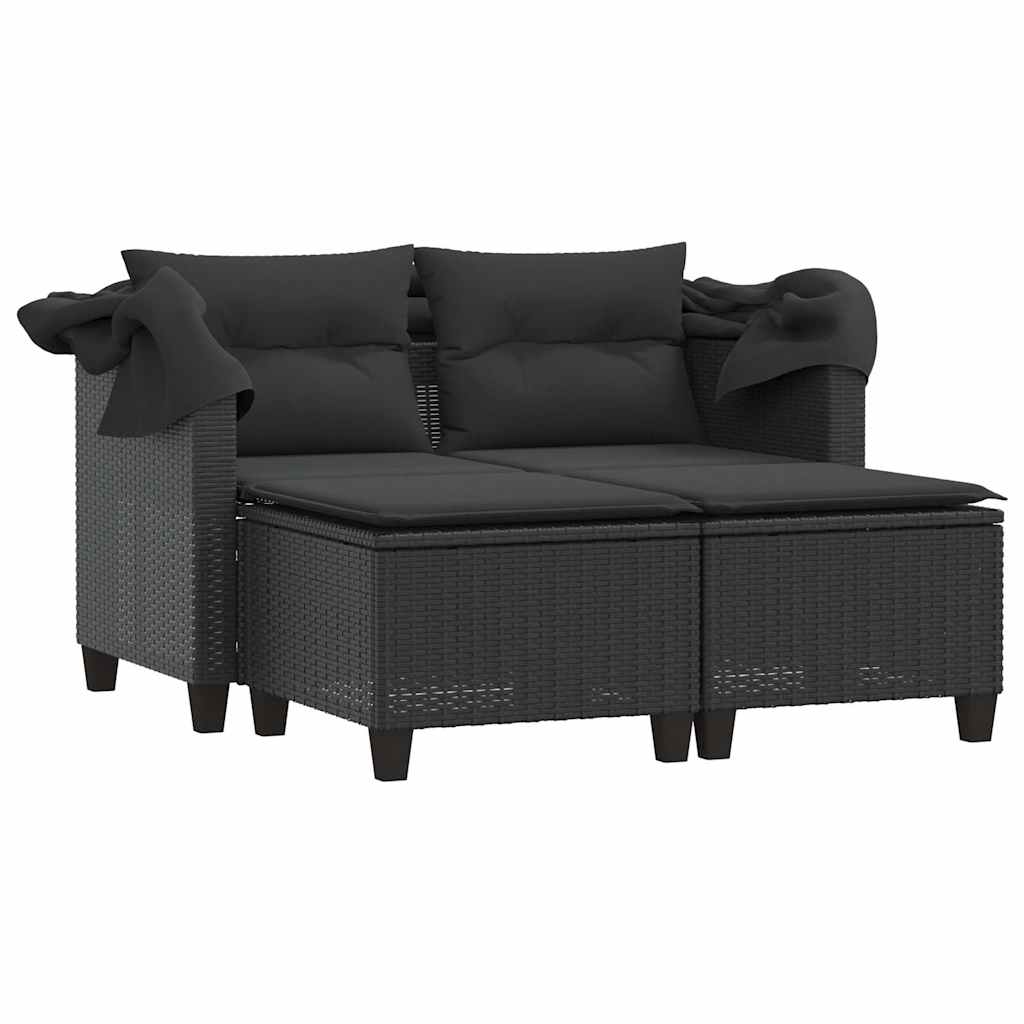 vidaXL Garden Sofa | Black