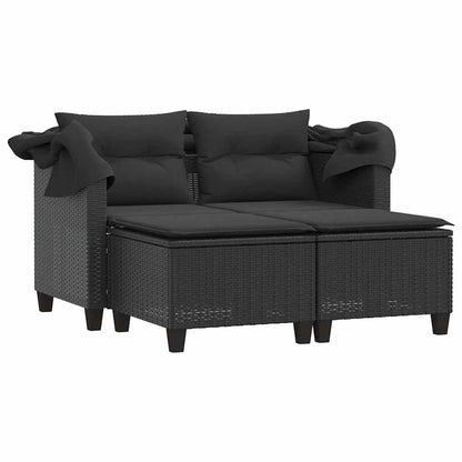 vidaXL Garden Sofa | Black