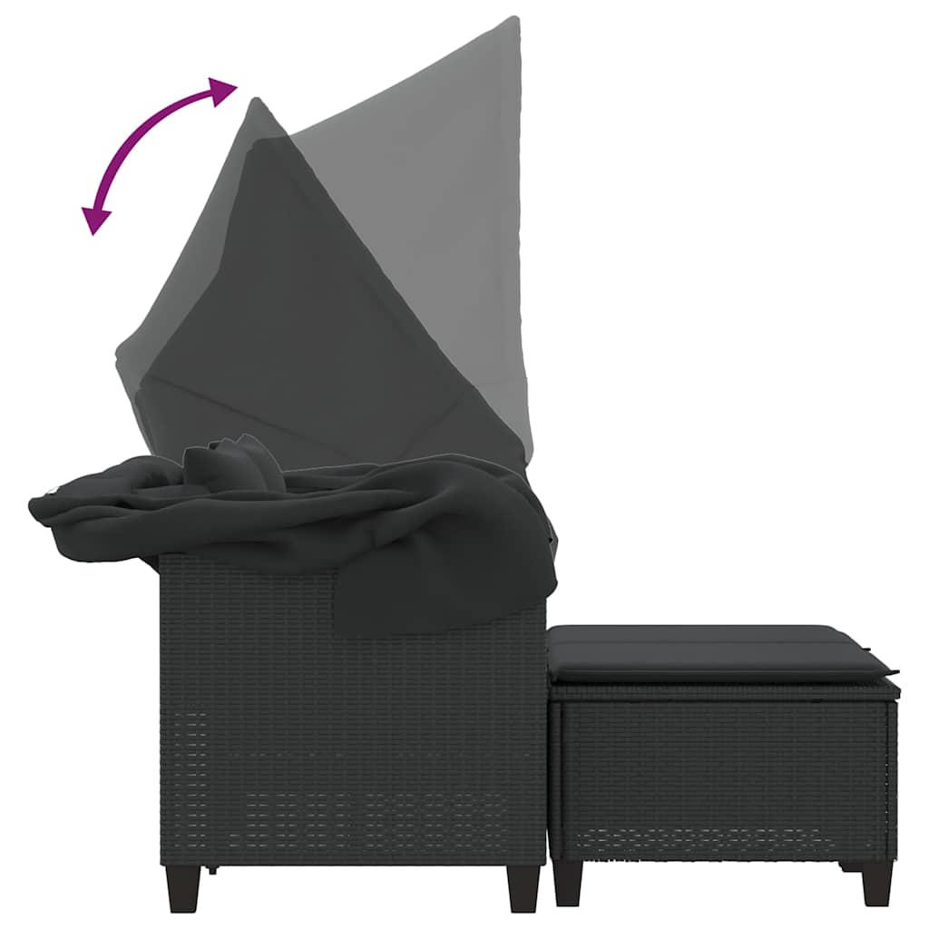 vidaXL Garden Sofa | Black