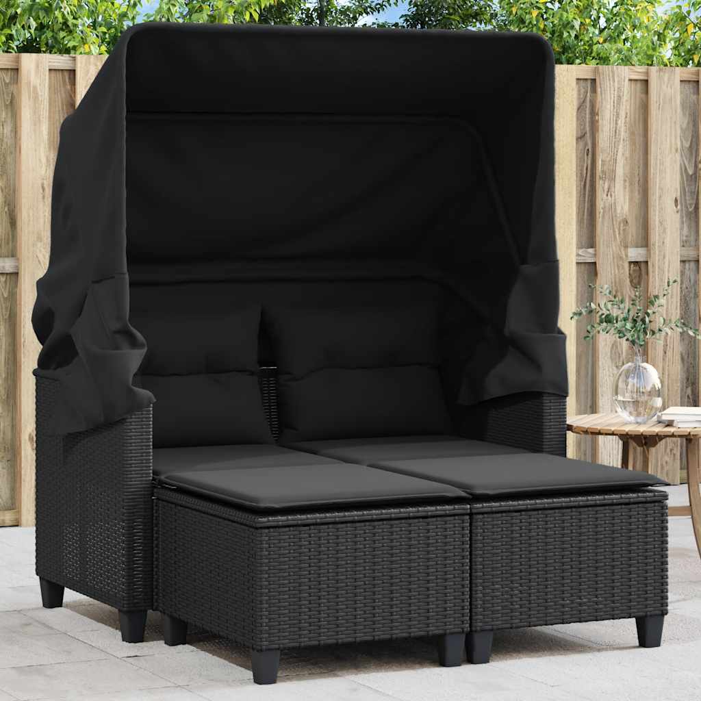 vidaXL Garden Sofa | Black