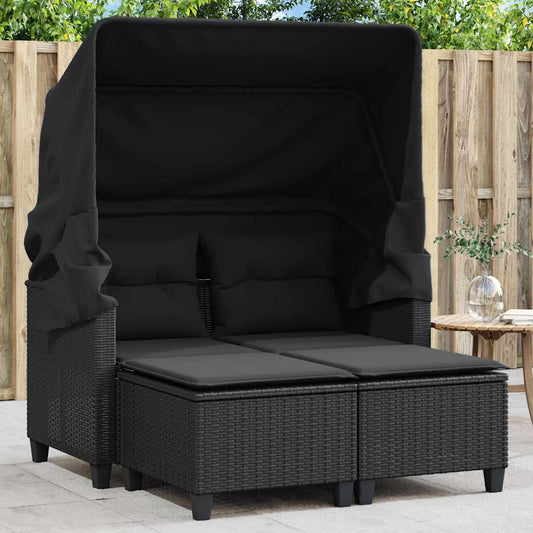 vidaXL Garden Sofa | Black