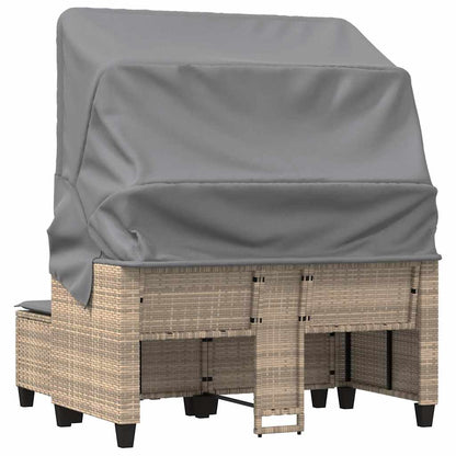 vidaXL Garden Sofa | Beige | PE Rattan | 2-seater | Removable Covers