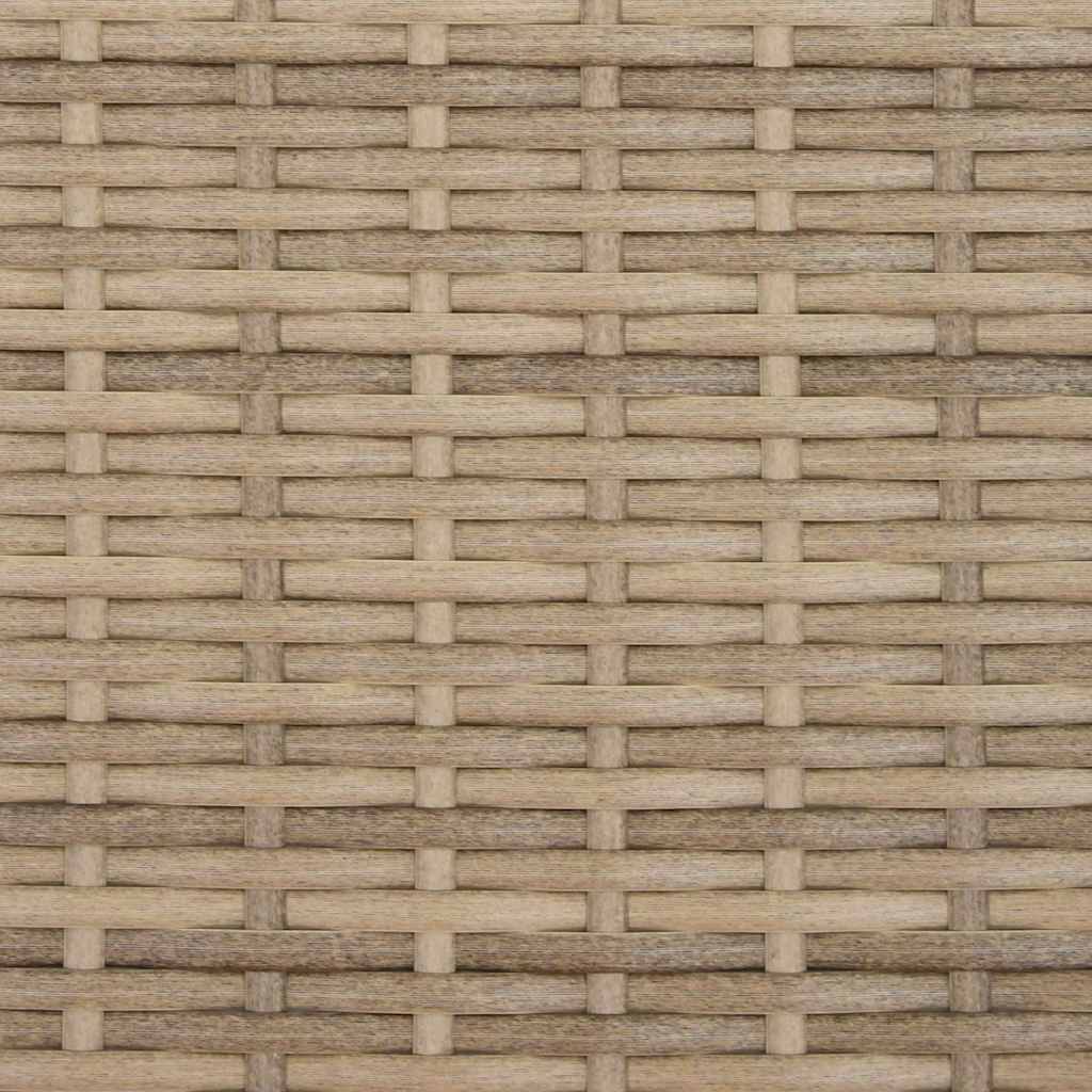 vidaXL Garden Sofa | Beige | PE Rattan | 2-seater | Removable Covers