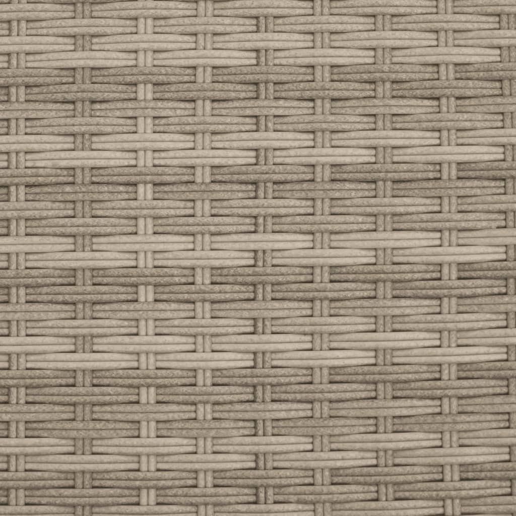 vidaXL Garden Sofa | Light grey | PE rattan, powder-coated steel, polyester