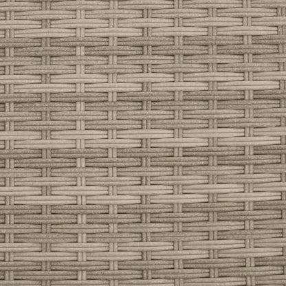 vidaXL Garden Sofa | Light grey | PE rattan, powder-coated steel, polyester