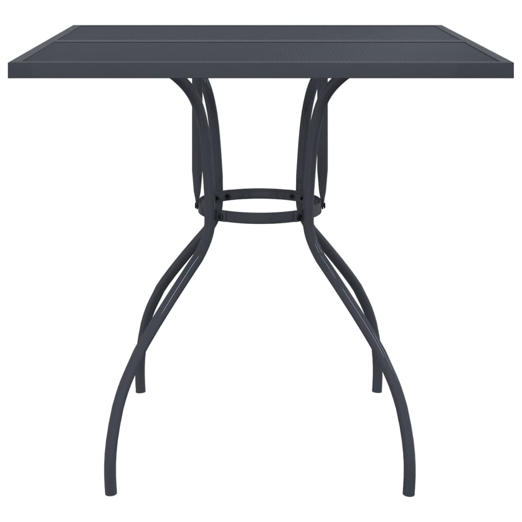 vidaXL Garden Dining Set | Anthracite | Expanded metal mesh | Compact | Foldable