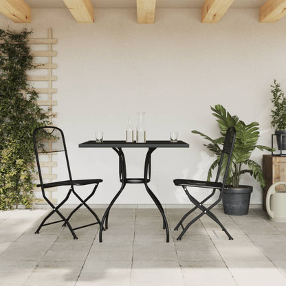 vidaXL Garden Dining Set | Anthracite | Expanded metal mesh | Compact | Foldable