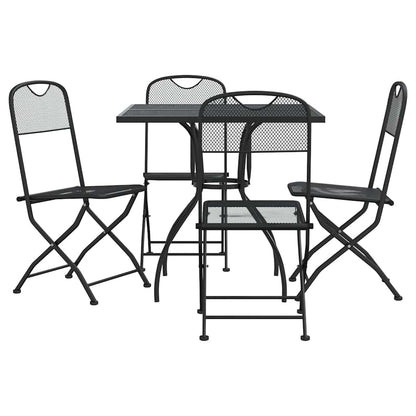 vidaXL 5 Piece Garden Dining Set Anthracite Metal Mesh