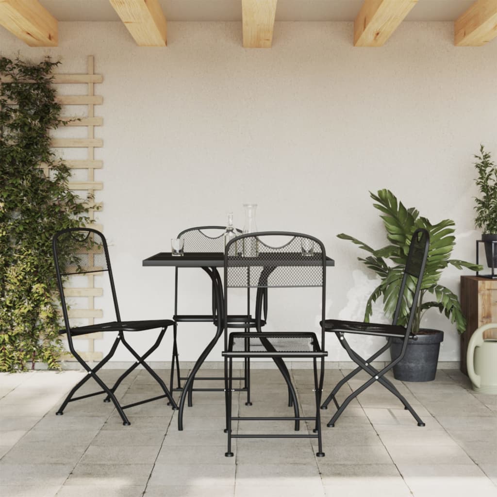 vidaXL Garden Dining Set | Anthracite | Expanded metal mesh | 5 Piece Set