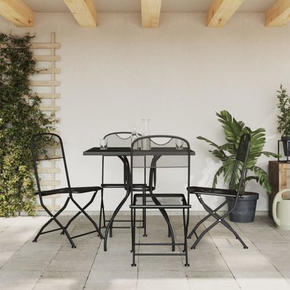 vidaXL Garden Dining Set | Anthracite | Expanded metal mesh | 5 Piece Set