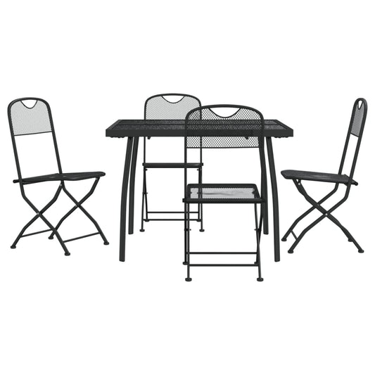 vidaXL Garden Dining Set | Anthracite | Metal with e-coating finish | Medium