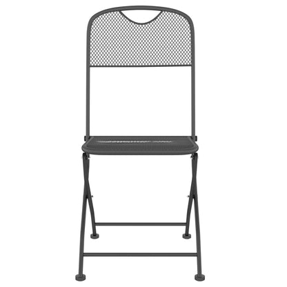 vidaXL Garden Dining Set | Anthracite | Metal with e-coating finish | Medium