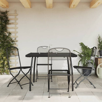 vidaXL Garden Dining Set | Anthracite | Metal with e-coating finish | Medium