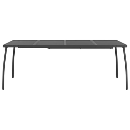 vidaXL Garden Dining Set | Anthracite | Metal mesh | 9 Piece Set | Collapsible