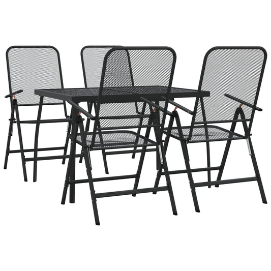 vidaXL Garden Dining Set | Anthracite | Metal mesh | Standard for outdoor dining