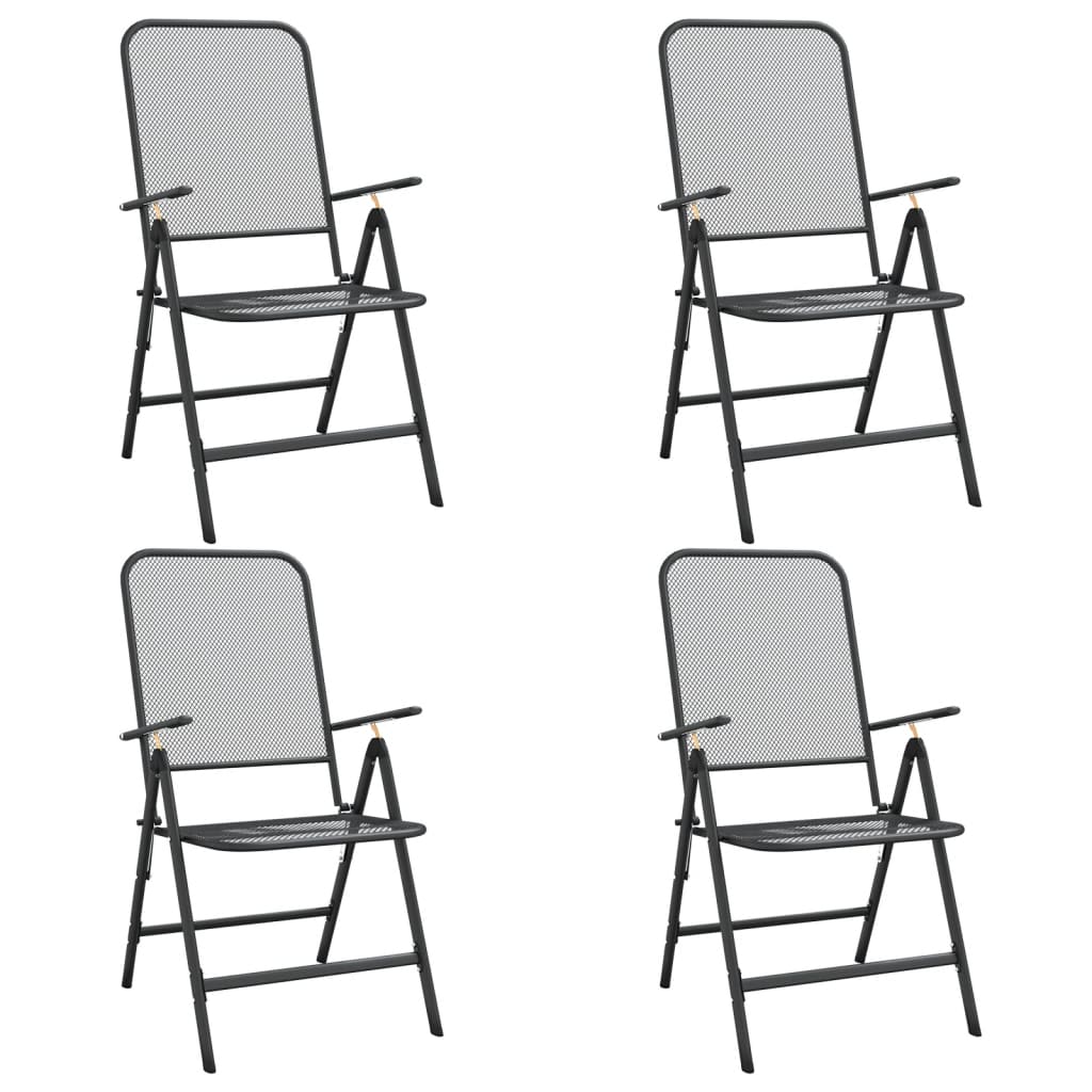 vidaXL Garden Dining Set | Anthracite | Metal mesh | Standard for outdoor dining