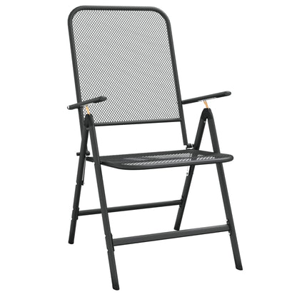 vidaXL Garden Dining Set | Anthracite | Metal mesh | Standard for outdoor dining