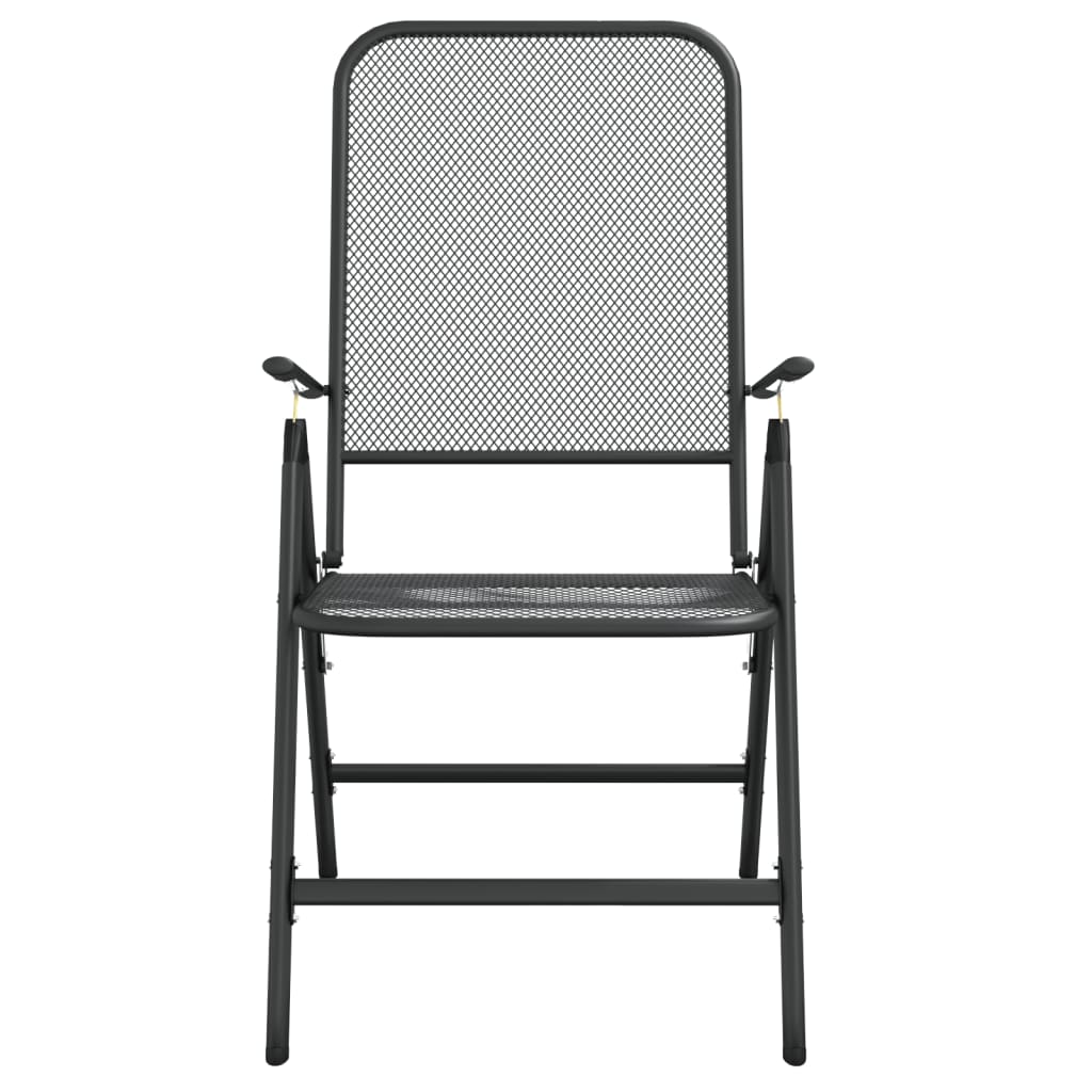 vidaXL Garden Dining Set | Anthracite | Metal mesh | Standard for outdoor dining