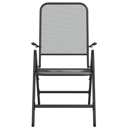 vidaXL Garden Dining Set | Anthracite | Metal mesh | Standard for outdoor dining