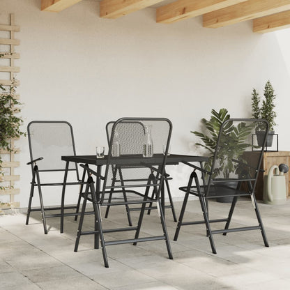 vidaXL Garden Dining Set | Anthracite | Metal mesh | Standard for outdoor dining