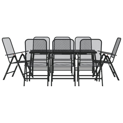 vidaXL Garden Dining Set | Anthracite | Expanded Metal Mesh with E-coating