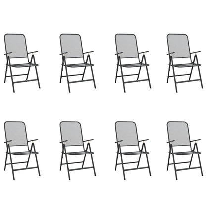 vidaXL Garden Dining Set | Anthracite | Expanded Metal Mesh with E-coating