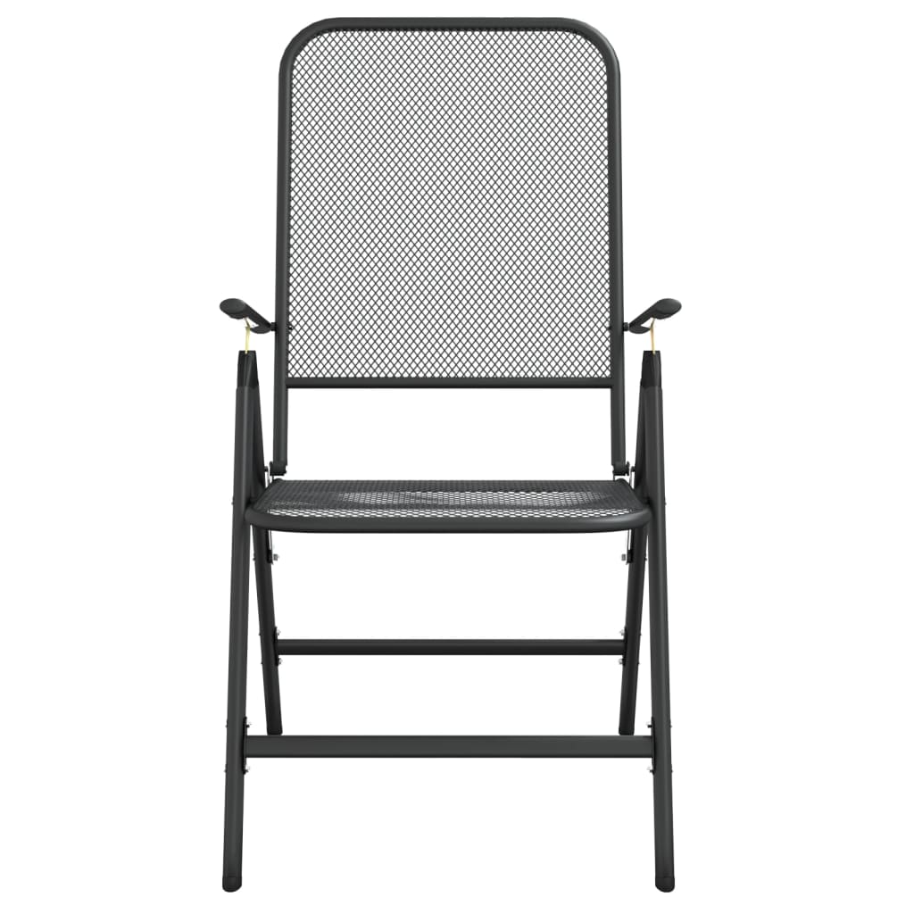 vidaXL Garden Dining Set | Anthracite | Expanded Metal Mesh with E-coating