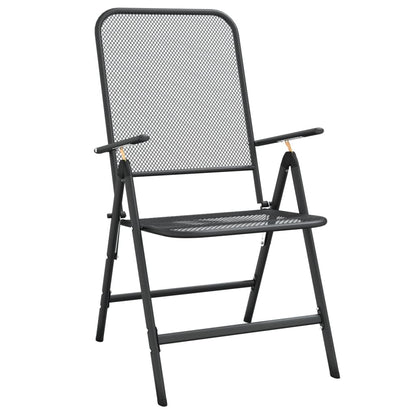 vidaXL Garden Dining Set | Anthracite | Metal mesh with e-coating finish | Large