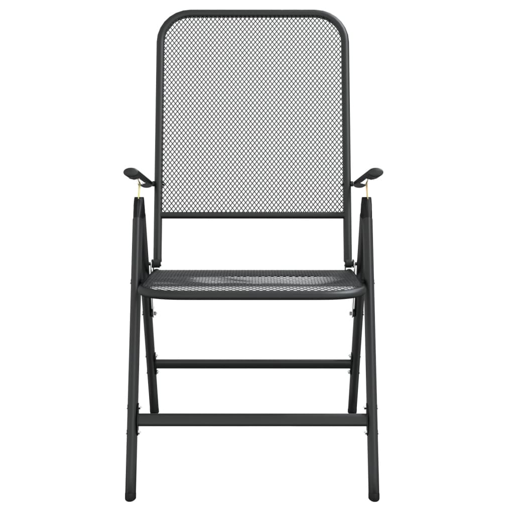 vidaXL Garden Dining Set | Anthracite | Metal mesh with e-coating finish | Large