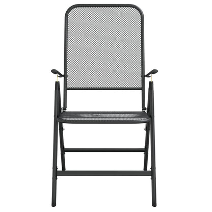 vidaXL Garden Dining Set | Anthracite | Metal mesh with e-coating finish | Large