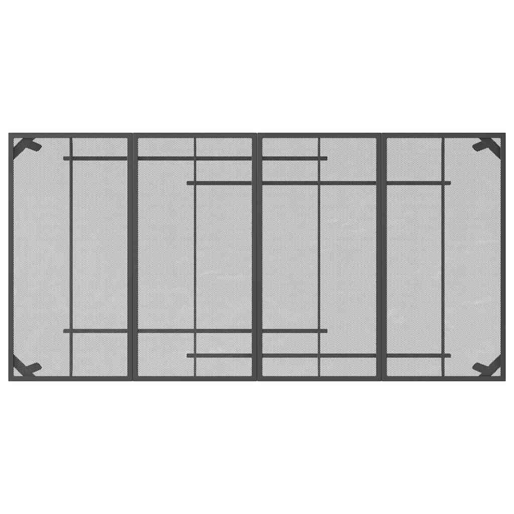 vidaXL 9 Piece Garden Dining Set Anthracite Metal Mesh