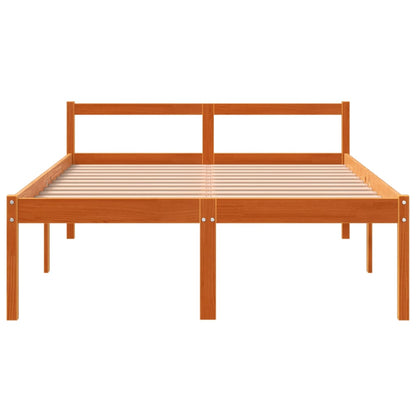 vidaXL Senior Bed without Mattress Wax Brown 140x200 cm Solid Wood Pine