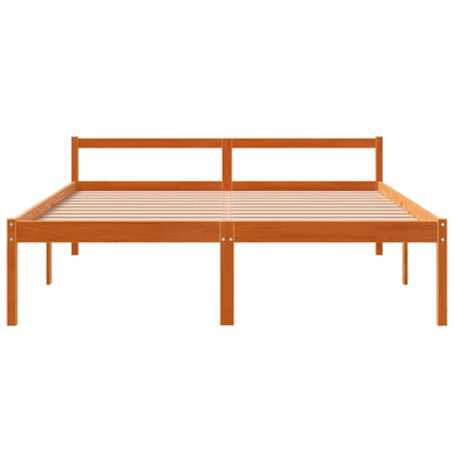 vidaXL Senior Bed without Mattress Wax Brown 160x200 cm Solid Wood Pine