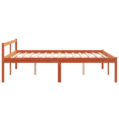 vidaXL Senior Bed without Mattress Wax Brown 160x200 cm Solid Wood Pine