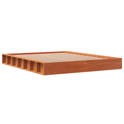 vidaXL Bed Frame without Mattress Wax Brown 160x200 cm Solid Wood Pine
