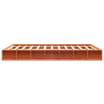 vidaXL Bed Frame without Mattress Wax Brown 150x200 cm King Size Solid Wood Pine