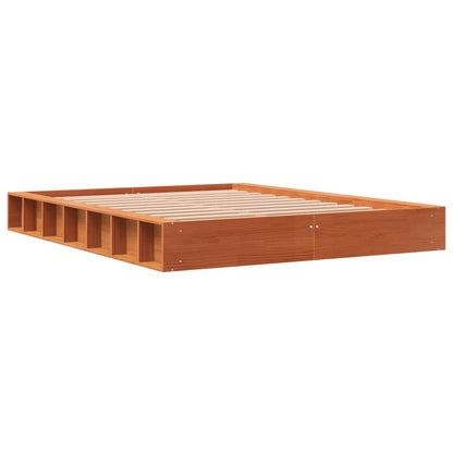 vidaXL Bed Frame without Mattress Wax Brown 120x200 cm Solid Wood Pine