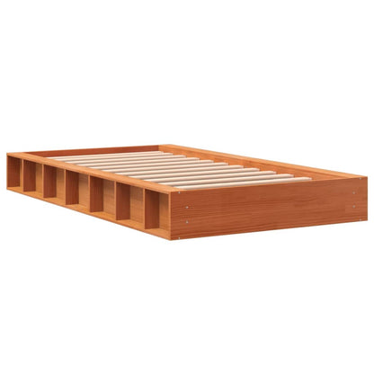 vidaXL Bed Frame without Mattress Wax Brown 90x200 cm Solid Wood Pine