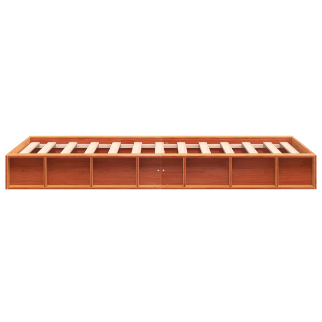 vidaXL Bed Frame without Mattress Wax Brown 90x200 cm Solid Wood Pine