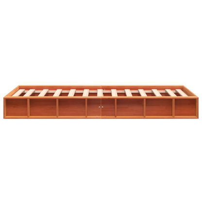 vidaXL Bed Frame without Mattress Wax Brown 90x200 cm Solid Wood Pine