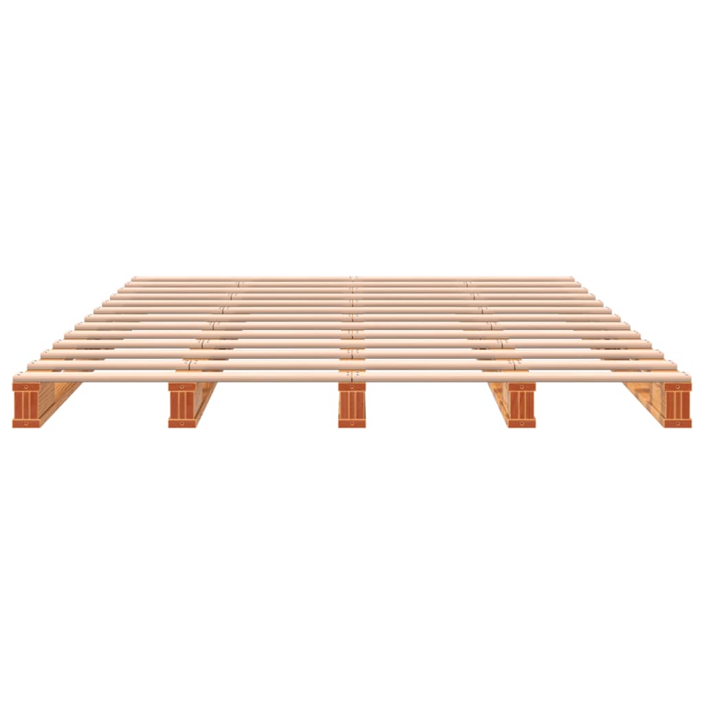 vidaXL Pallet Bed without Mattress Wax Brown 140x200 cm Solid Wood Pine