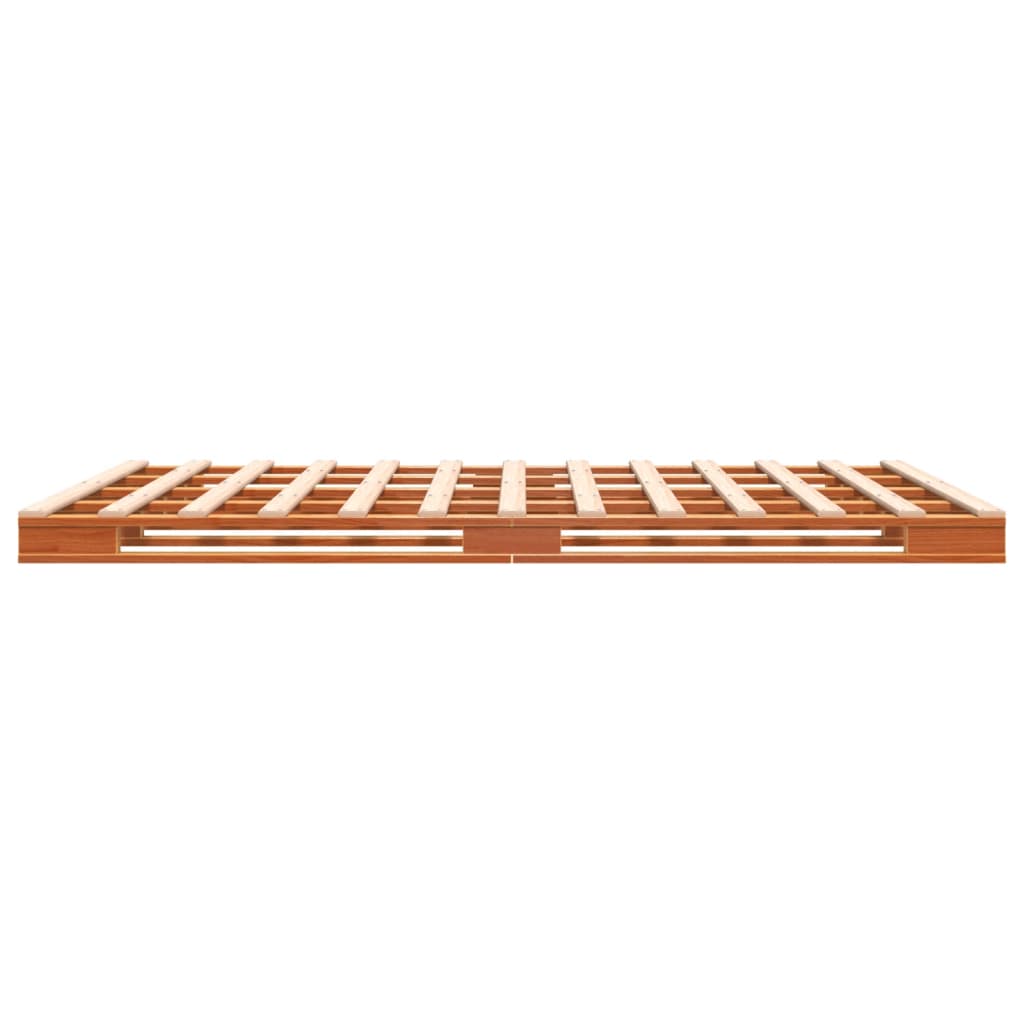 vidaXL Pallet Bed without Mattress Wax Brown 140x200 cm Solid Wood Pine