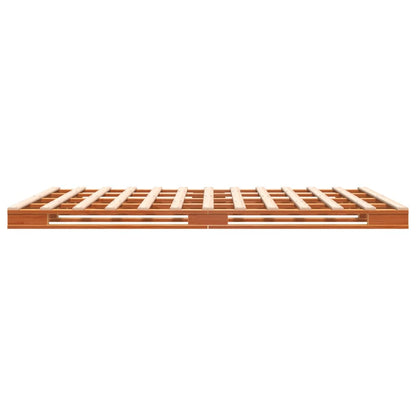vidaXL Pallet Bed without Mattress Wax Brown 140x200 cm Solid Wood Pine