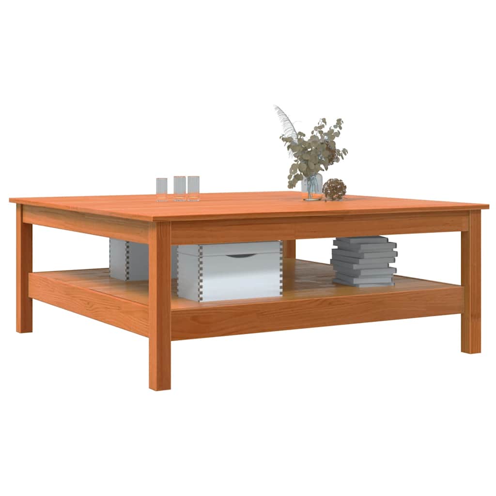 vidaXL Coffee Table Wax Brown 100x100x40 cm Solid Wood Pine