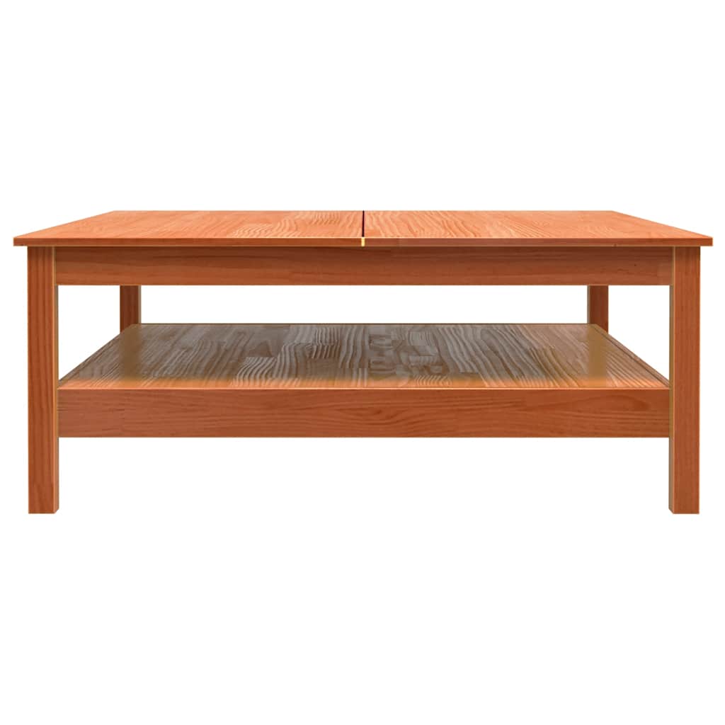 vidaXL Coffee Table Wax Brown 100x100x40 cm Solid Wood Pine