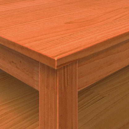 vidaXL Coffee Table Wax Brown 100x100x40 cm Solid Wood Pine